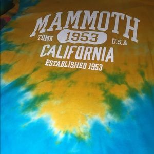 Tie dye rainbow mammoth lake shirt hippy